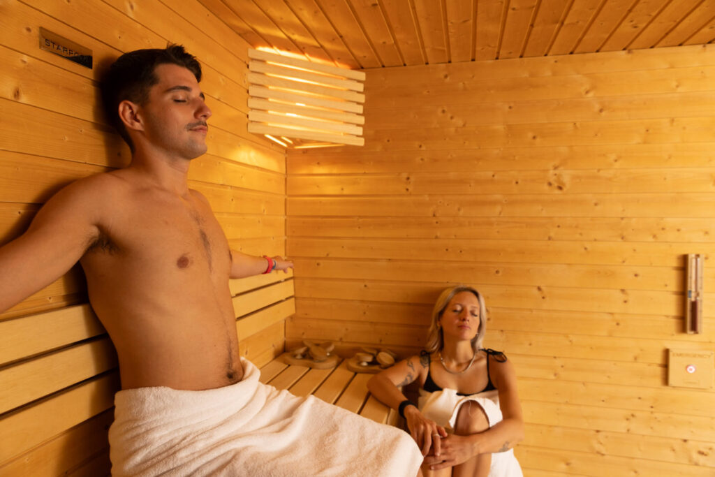 sauna a livigno all'hotel alba